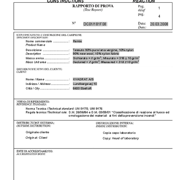 remix - flammability uni-9175-1im